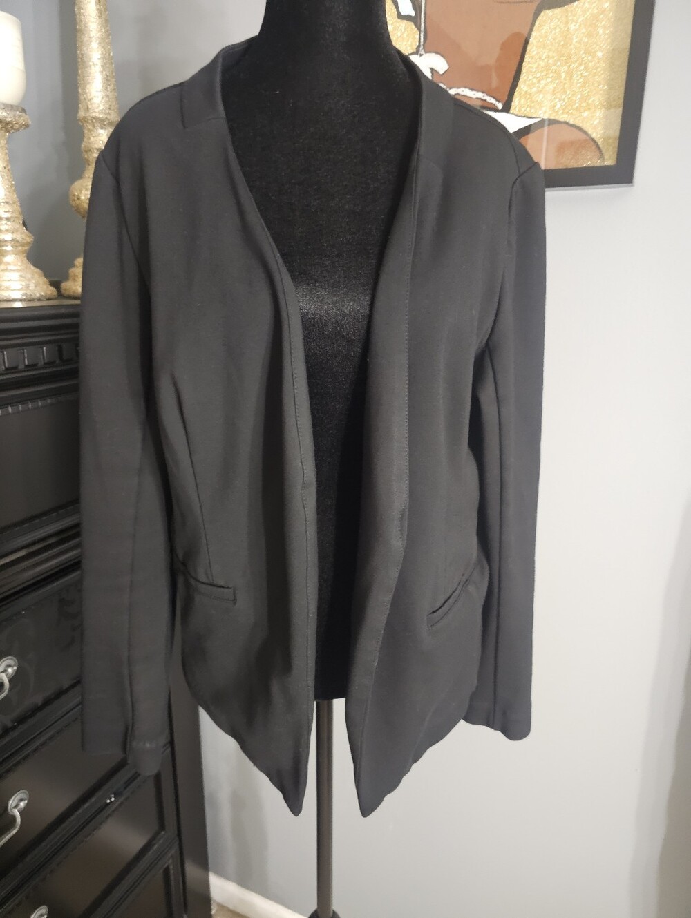 Apt. 9 Black Open-Front Blazer Jacket